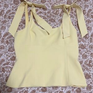 Zara Yellow Tie-Strap Women's Top never worn